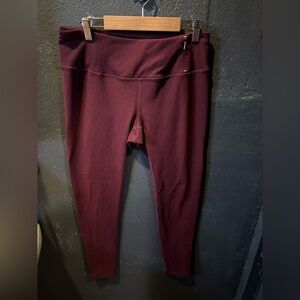 Women’s CALIA Maroon Cotton Leggings Size Medium